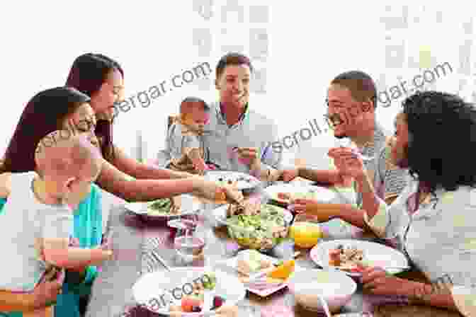 A Happy Family Eating Healthy Food Together At The Dining Table The Real Food Revolution: Healthy Eating Green Groceries And The Return Of The American Family