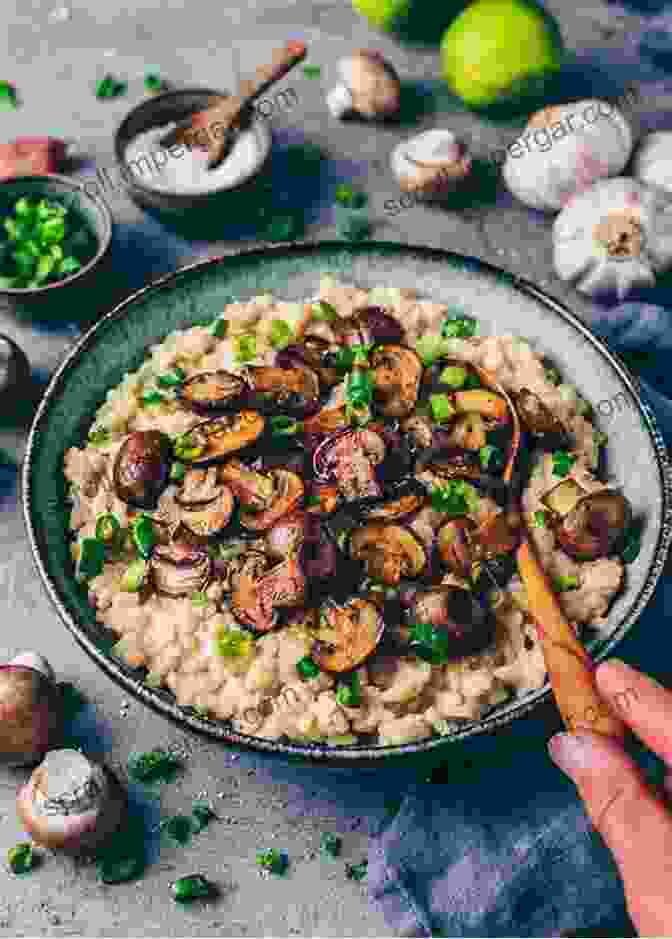 A Vibrant Photograph Of A Savory Mushroom Risotto, Showcasing The Earthy Depths Of The Earth Element In A Culinary Masterpiece. Elemental Epicureanism Cassius Amicus