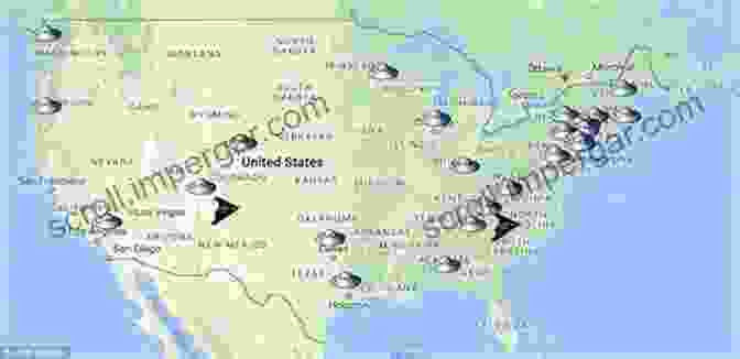 A World Map Marked With Locations Where Alleged Alien Abductions Have Been Reported. Harvest: The True Story Of Alien Abduction